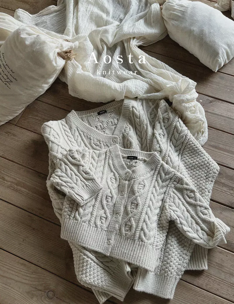 Aosta - Korean Women Fashion - #vintagekidsstyle - Mom Twid Knit Cardigan - 5