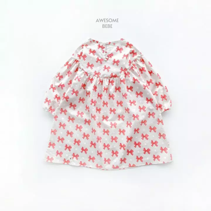 Awesome Bebe - Korean Children Fashion - #childrensboutique - Ribbon One-piece - 4