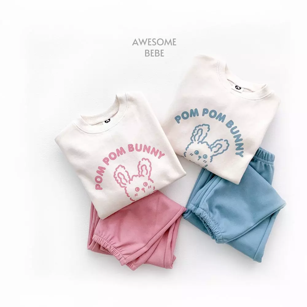 Awesome Bebe - Korean Children Fashion - #discoveringself - Rabbit Top Bottom Set