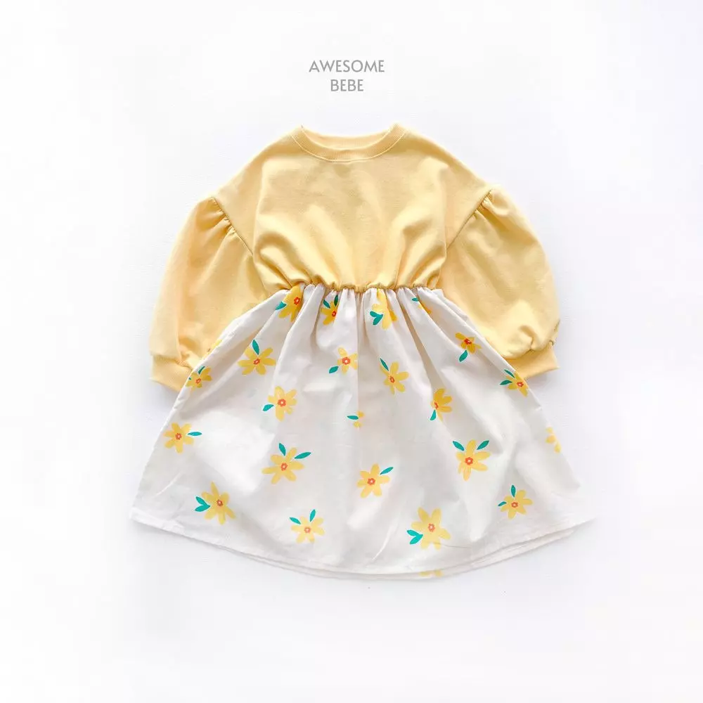 Awesome Bebe - Korean Children Fashion - #minifashionista - Spring Flower One-piece