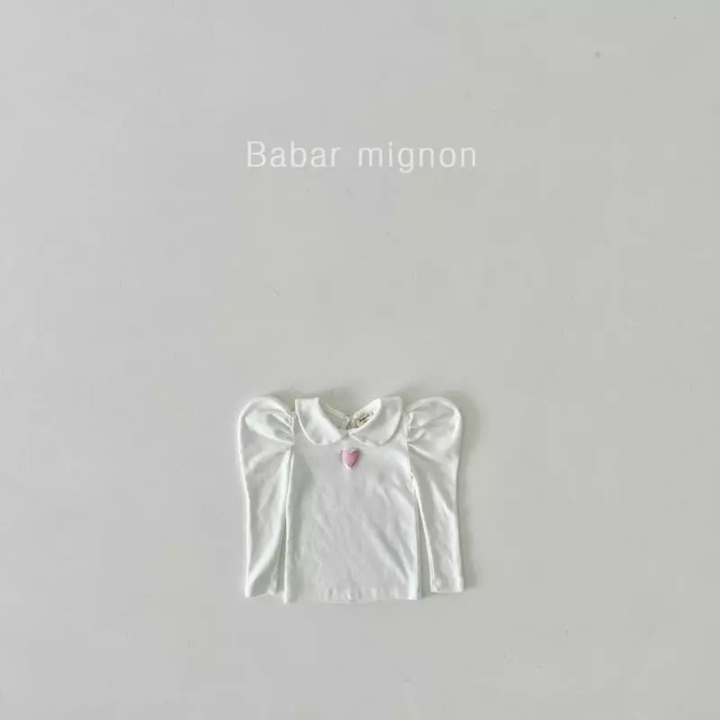 Babar Mignon - Korean Children Fashion - #childrensboutique - Heart Puff Tee - 5
