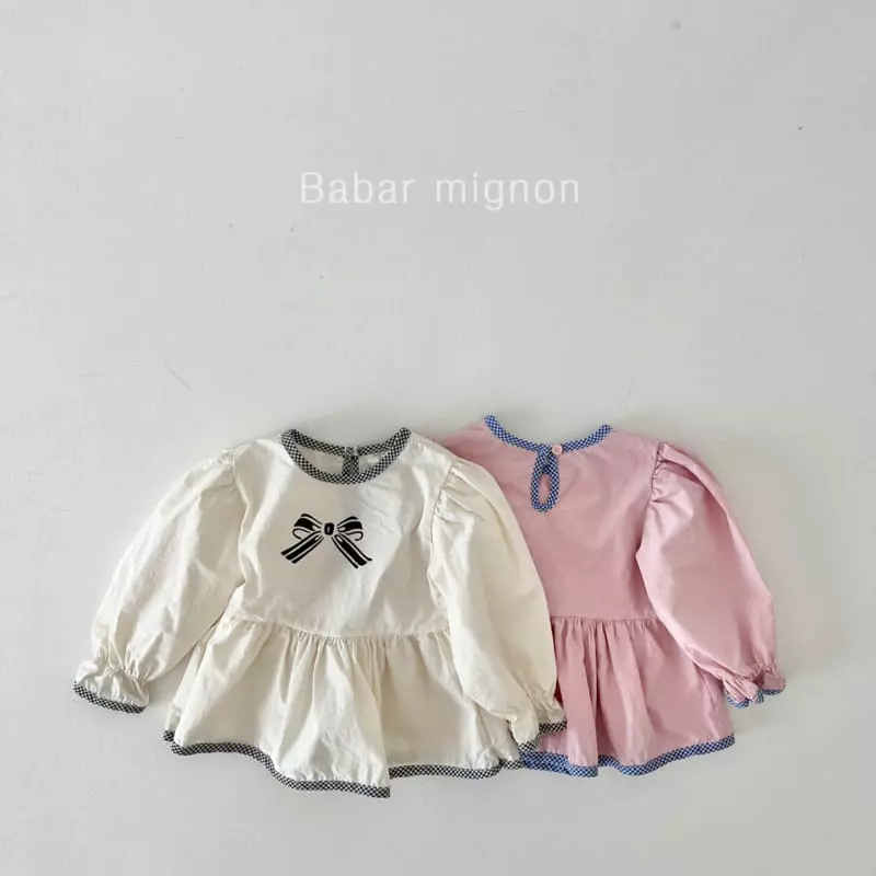Babar Mignon - Korean Children Fashion - #childofig - Ribbon Blouse - 4