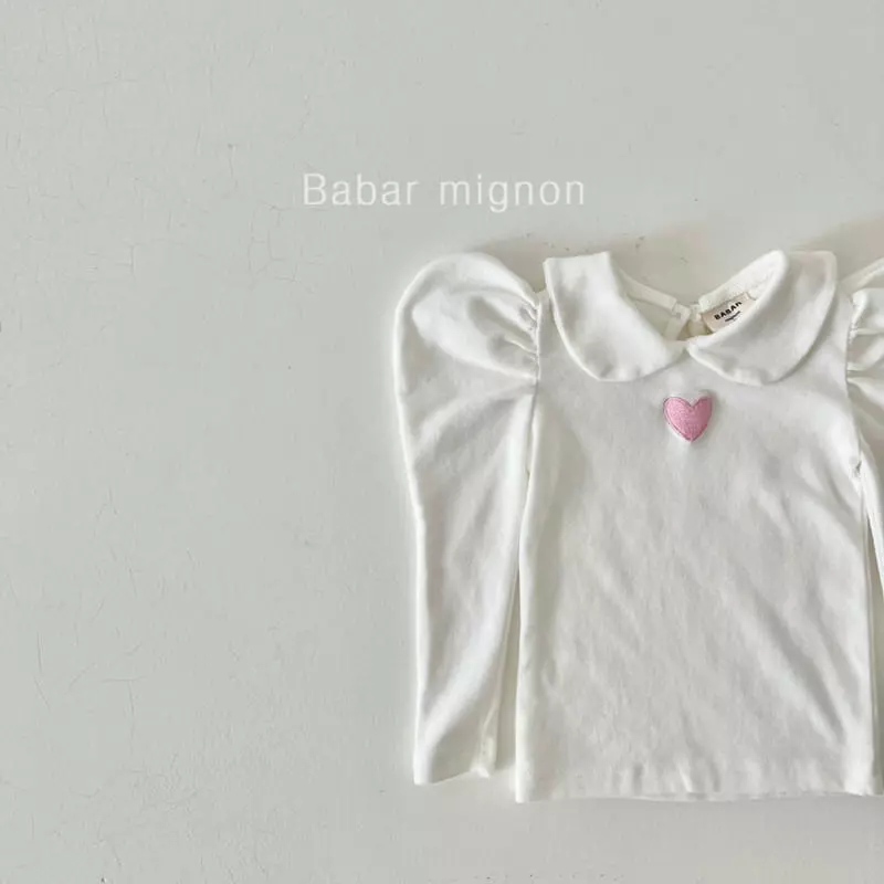 Babar Mignon - Korean Children Fashion - #discoveringself - Heart Puff Tee - 7