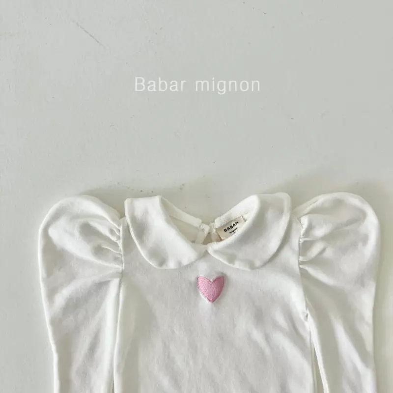 Babar Mignon - Korean Children Fashion - #fashionkids - Heart Puff Tee - 8