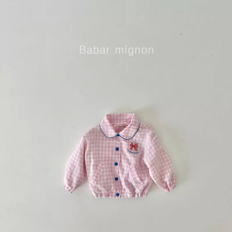 Babar Mignon - Korean Children Fashion - #kidsshorts - Check Ribbon Jumper - 6