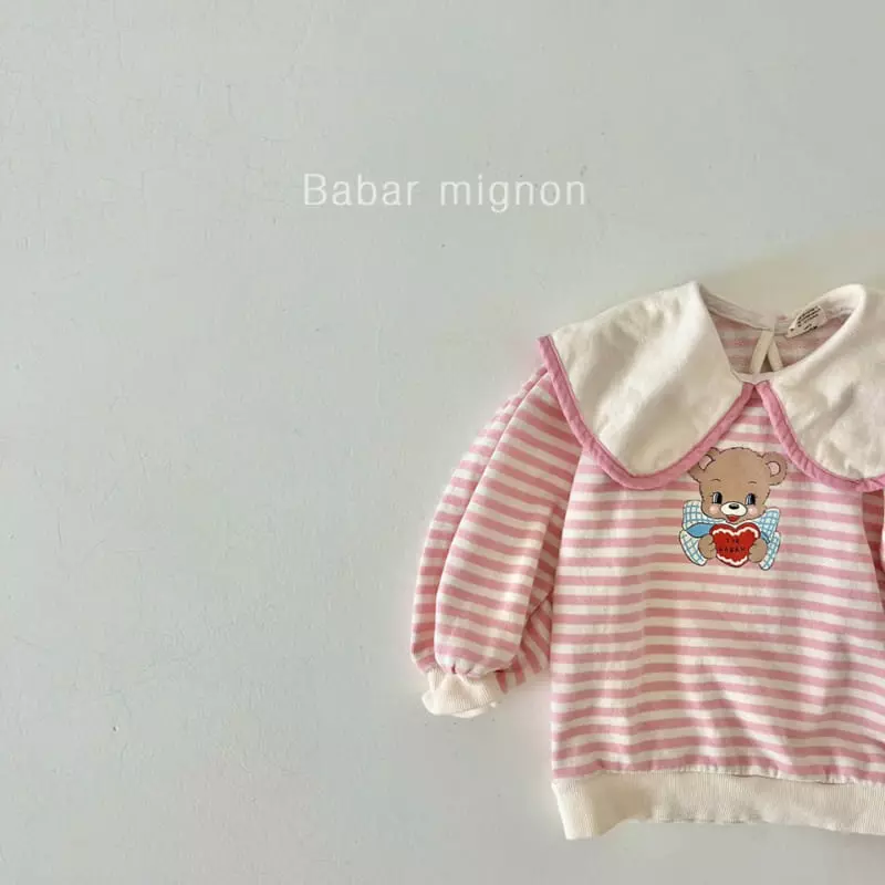Babar Mignon - Korean Children Fashion - #kidsstore - Bear Collar Sweatshirt - 8