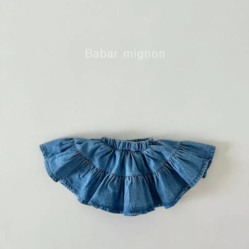 Babar Mignon - Korean Children Fashion - #kidzfashiontrend - Denim Cancan Skirt