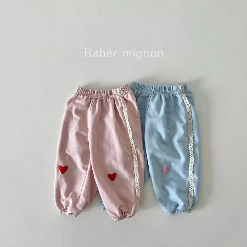 Babar Mignon - Korean Children Fashion - #littlefashionista - Heart Pants