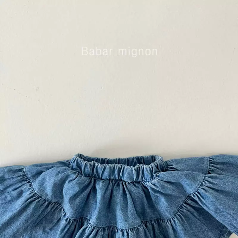 Babar Mignon - Korean Children Fashion - #littlefashionista - Denim Cancan Skirt - 3