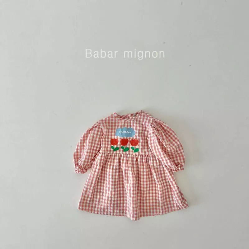 Babar Mignon - Korean Children Fashion - #prettylittlegirls - Tulip Check One-piece - 12