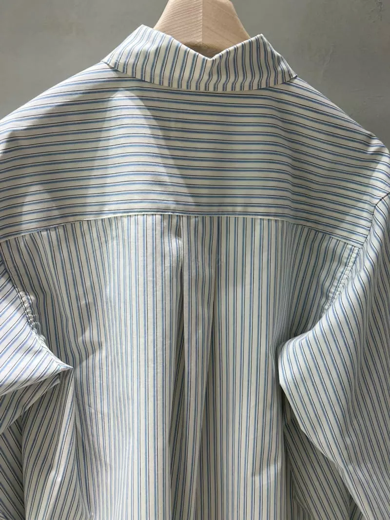 Baie Oud - Korean Women Fashion - #momslook - Stripes Pocket Shirt - 5