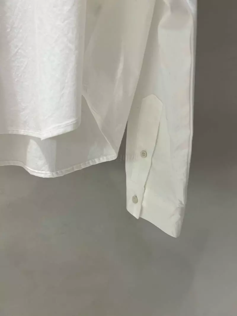 Baie Oud - Korean Women Fashion - #momslook - Crop Basic Shirt - 4