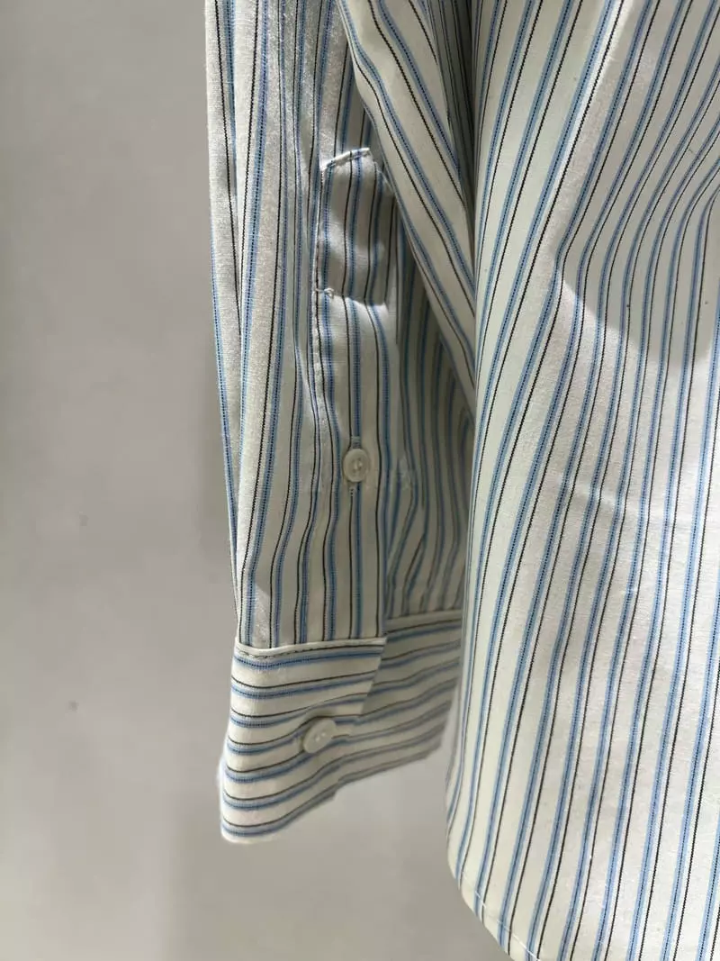 Baie Oud - Korean Women Fashion - #womensfashion - Stripes Pocket Shirt - 6