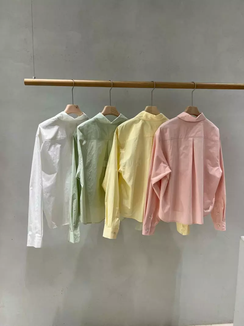 Baie Oud - Korean Women Fashion - #womensfashion - Crop Basic Shirt