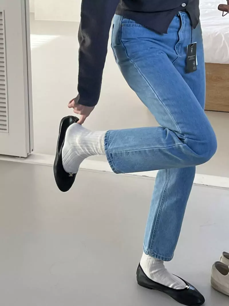 Baking Powder - Korean Women Fashion - #momslook - Aqua Jeans - 5