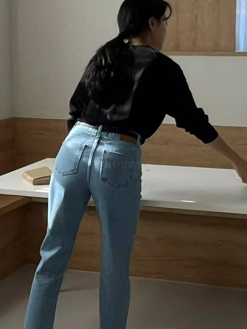 Baking Powder - Korean Women Fashion - #momslook - Aqua Jeans - 7
