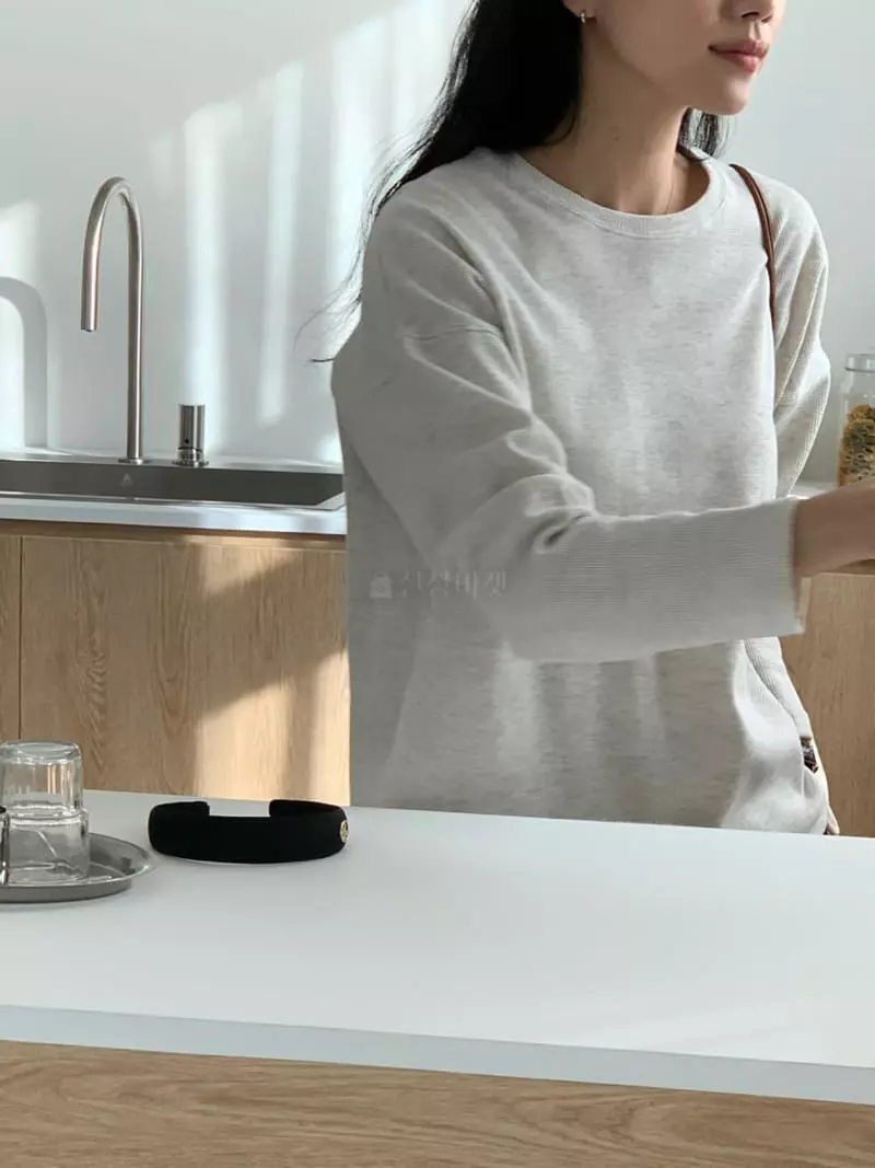 Baking Powder - Korean Women Fashion - #restrostyle - Cold Waffle Tee - 4