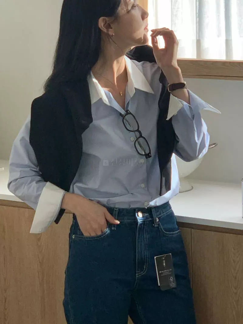 Baking Powder - Korean Women Fashion - #thelittlethings - Modern Shirt - 3
