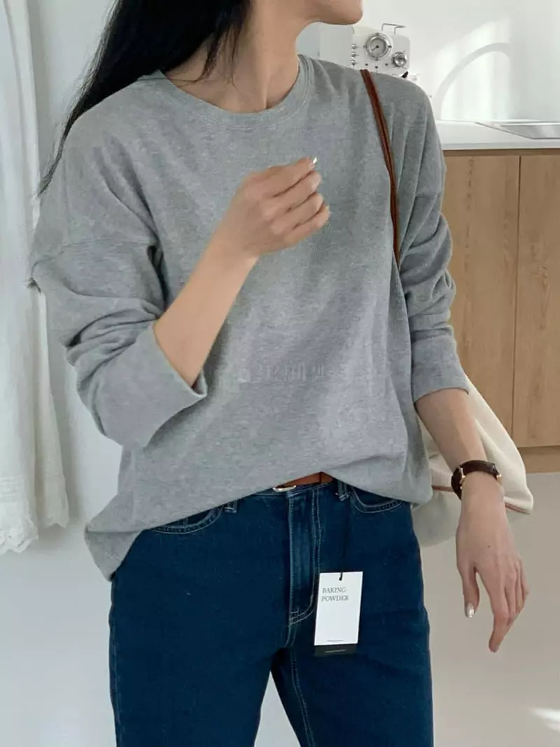 Baking Powder - Korean Women Fashion - #womensfashion - Cold Waffle Tee - 11