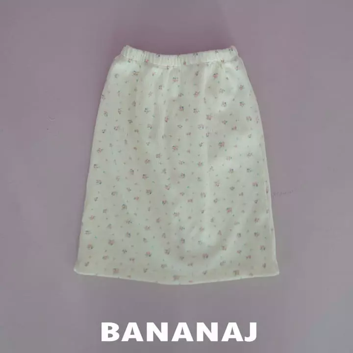 Banana J - Korean Children Fashion - #childrensboutique - Flower Waffle Skirt - 10