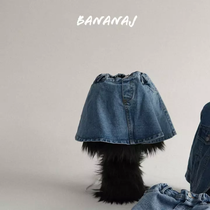 Banana J - Korean Children Fashion - #designkidswear - Whole Denim Skirt