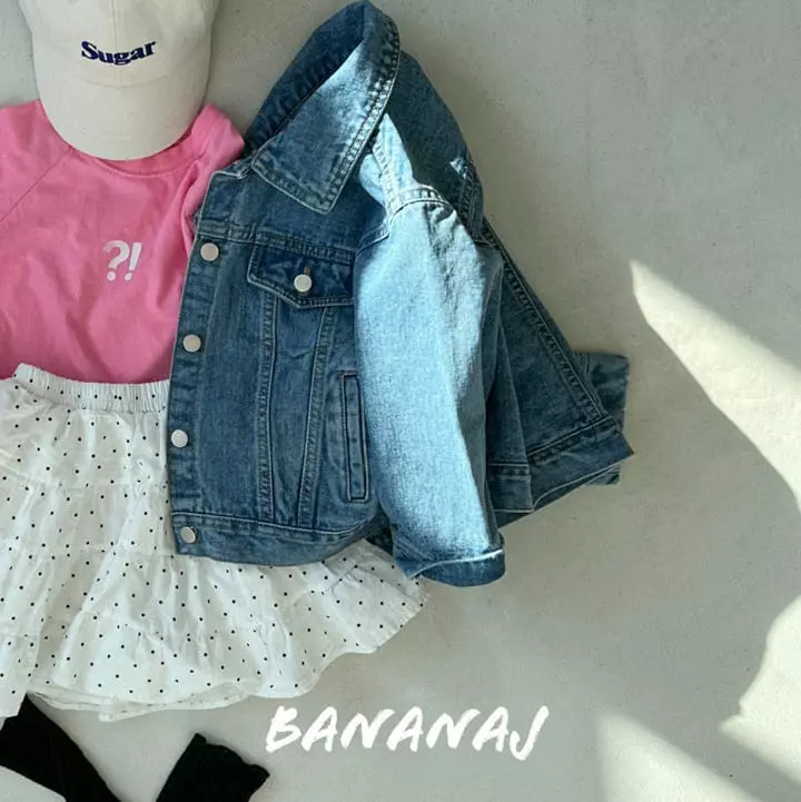 Banana J - Korean Children Fashion - #kidsshorts - Classic Denim Jacket - 9