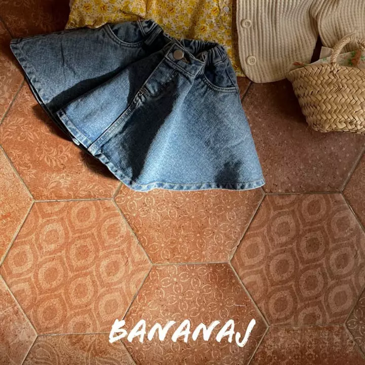 Banana J - Korean Children Fashion - #fashionkids - Whole Denim Skirt - 4