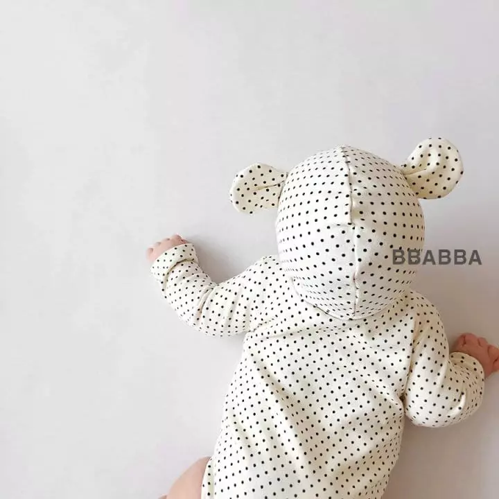 Bbabba - Korean Baby Fashion - #babyboutique - Dot Bear Bodysuit withg Bonnet - 9