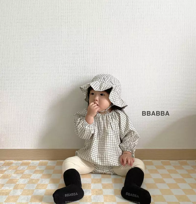 Bbabba - Korean Baby Fashion - #babyboutique - Mone Check Bodysuit - 5
