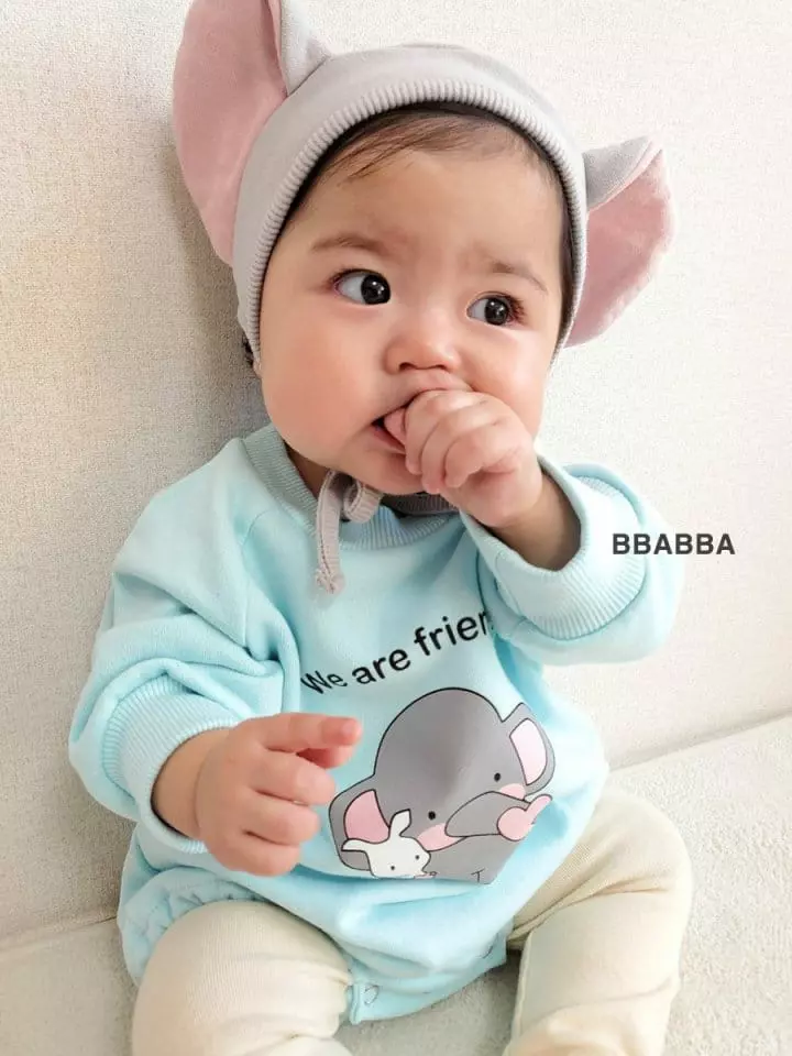 Bbabba - Korean Baby Fashion - #babyoninstagram - Heart Elephant Bodysuit - 5