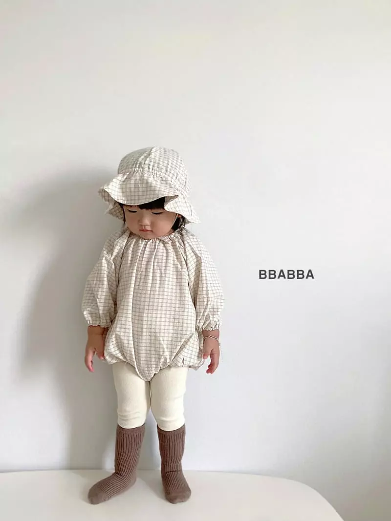 Bbabba - Korean Baby Fashion - #onlinebabyshop - Mone Check Bodysuit - 3