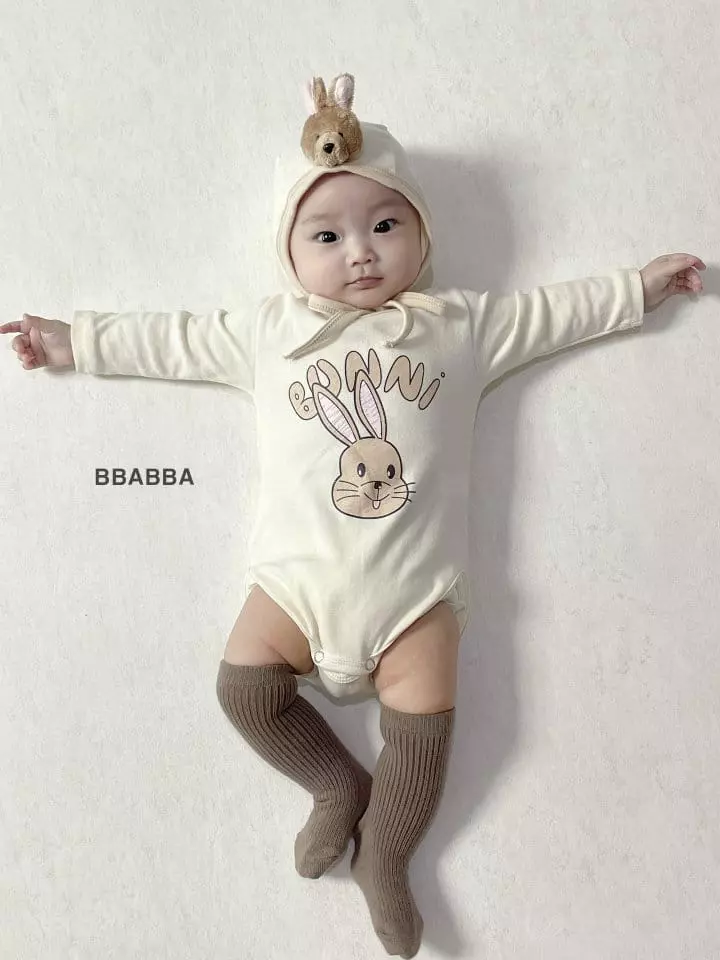 Bbabba - Korean Baby Fashion - #smilingbaby - Burnie Bonnet Bodysuit Set - 5