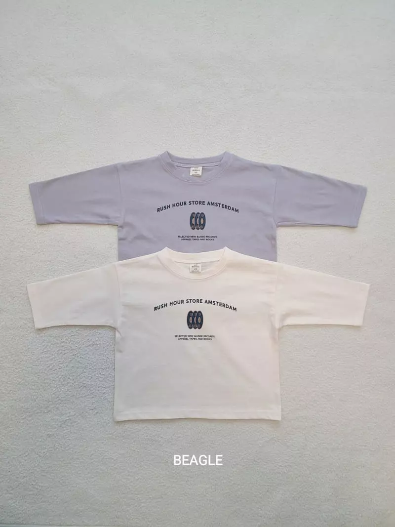 Beagle - Korean Children Fashion - #designkidswear - Record Lettering Tee