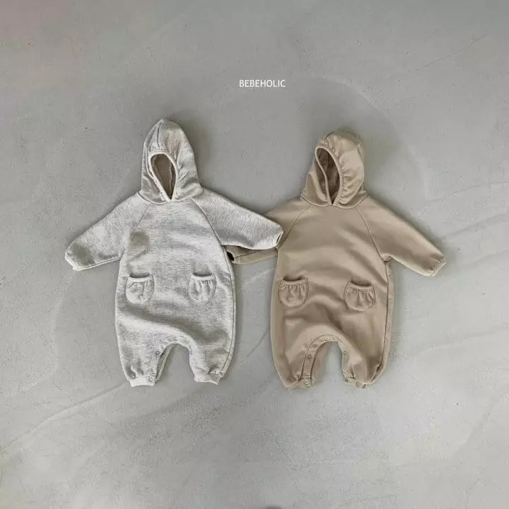 Bebe Holic - Korean Baby Fashion - #babyboutique - Pocket Hoody Bodysuit - 8