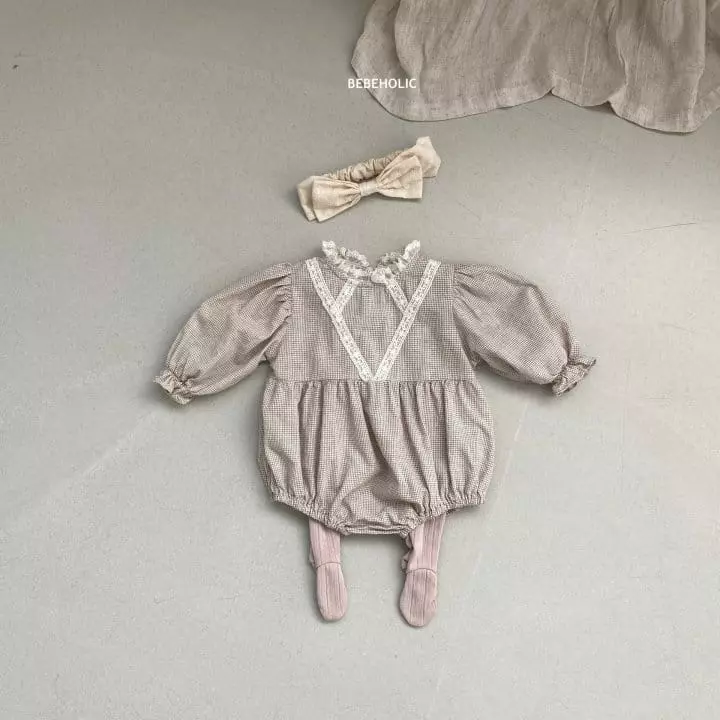 Bebe Holic - Korean Baby Fashion - #babyboutique - Roa Check Bodysuit - 4