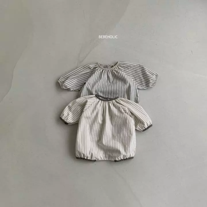Bebe Holic - Korean Baby Fashion - #babyboutique - Barnie Stripes Bodysuit - 4