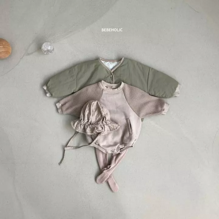 Bebe Holic - Korean Baby Fashion - #babyclothing - Waffle Pocket Bodysuit - 2