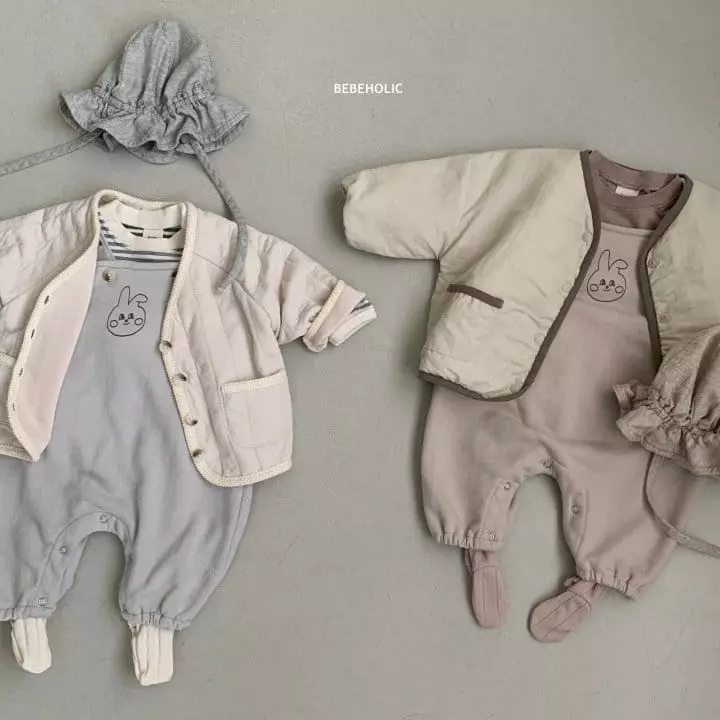Bebe Holic - Korean Baby Fashion - #babyfashion - Rabbit Dungarees Bodysuit - 5