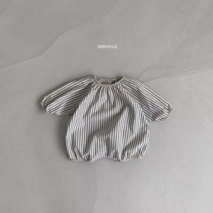 Bebe Holic - Korean Baby Fashion - #babyfashion - Barnie Stripes Bodysuit - 6