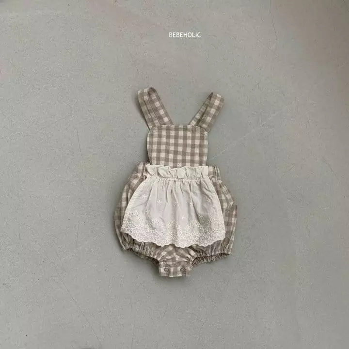 Bebe Holic - Korean Baby Fashion - #babyfever - Nori Dungarees Bodysuit - 9