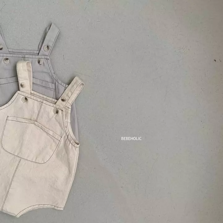 Bebe Holic - Korean Baby Fashion - #babyfever - Chino Dungarees Bodysuit - 7