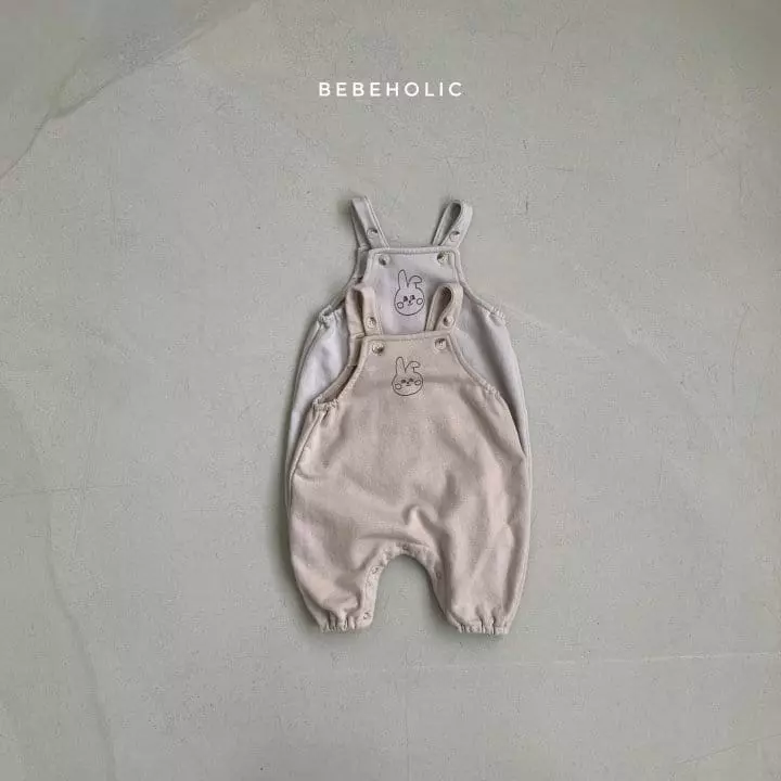 Bebe Holic - Korean Baby Fashion - #babyfever - Rabbit Dungarees Bodysuit - 6