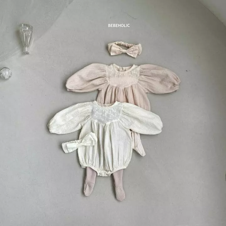 Bebe Holic - Korean Baby Fashion - #babyfever - Flower Embrodiery Bodysuit