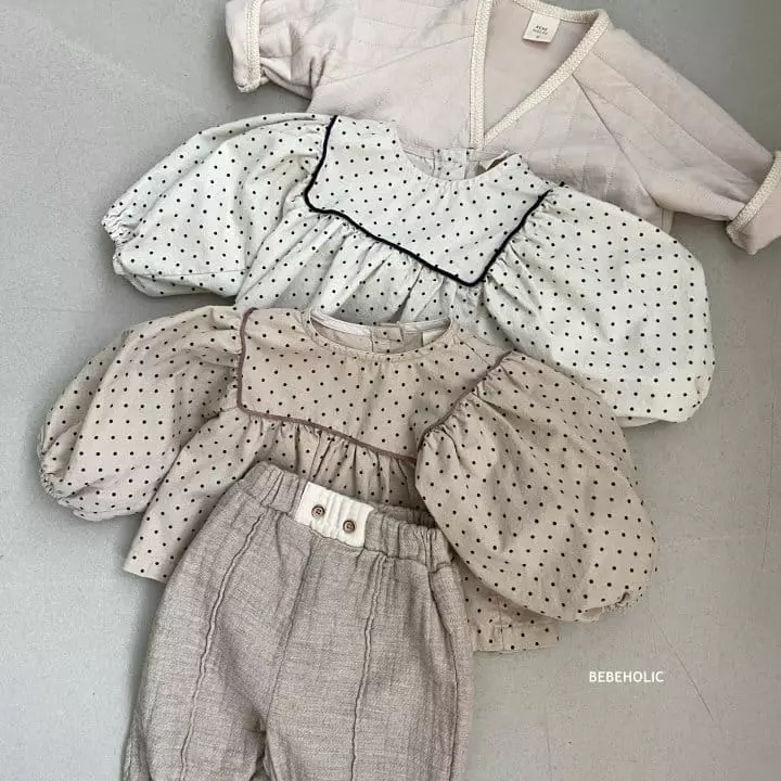 Bebe Holic - Korean Baby Fashion - #babygirlfashion - Dot Blouse - 5
