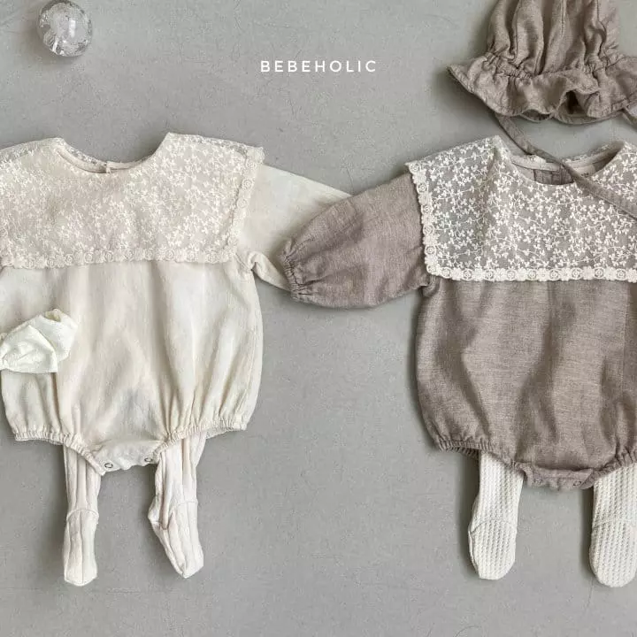 Bebe Holic - Korean Baby Fashion - #babygirlfashion - Lace Collar Bodysuit