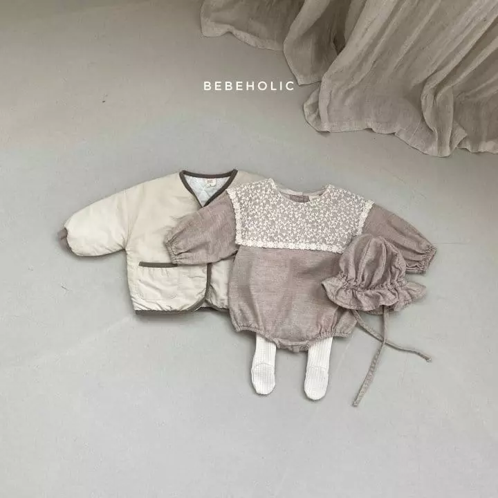 Bebe Holic - Korean Baby Fashion - #babylifestyle - Lace Collar Bodysuit - 2