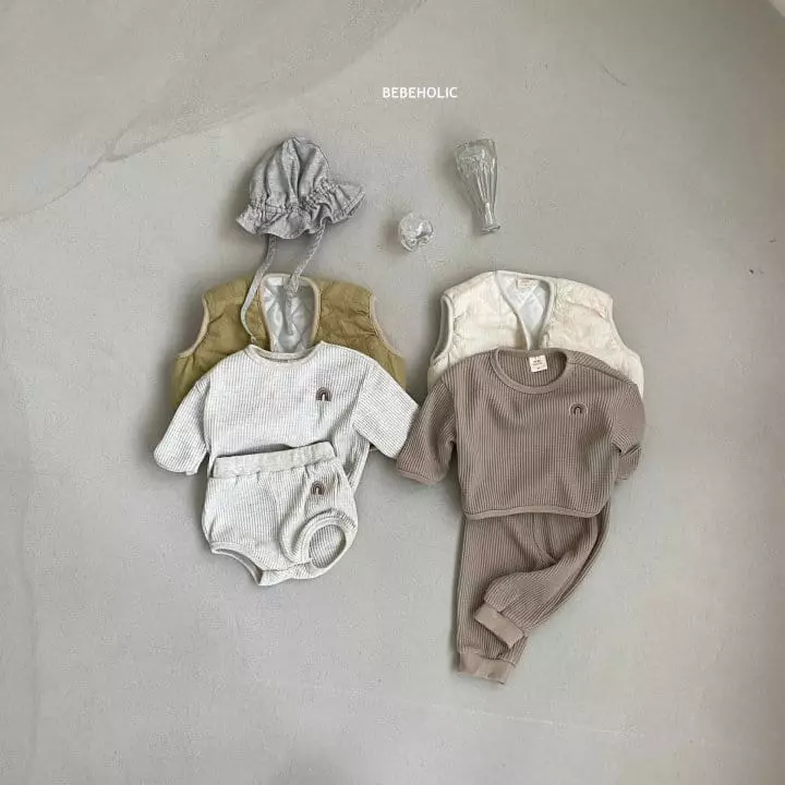 Bebe Holic - Korean Baby Fashion - #babylifestyle - Rainbow Piping Tee - 2