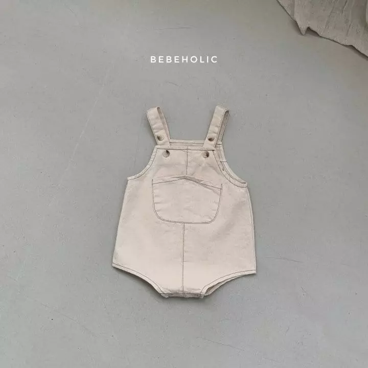 Bebe Holic - Korean Baby Fashion - #babyootd - Chino Dungarees Bodysuit - 11