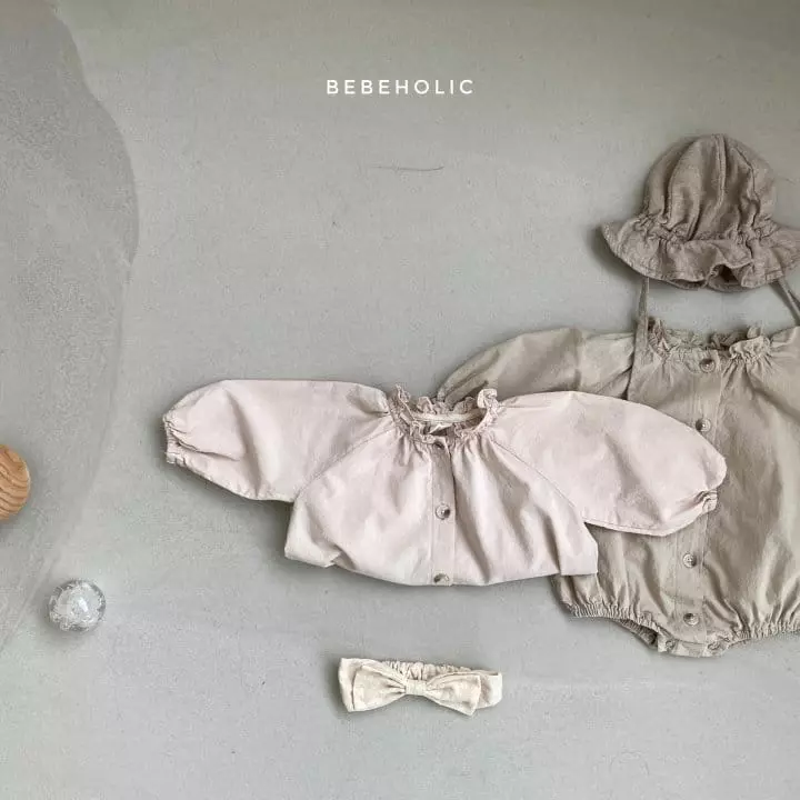 Bebe Holic - Korean Baby Fashion - #babyootd - Neck Shirring Bodysuit - 3
