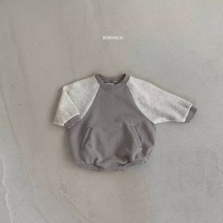 Bebe Holic - Korean Baby Fashion - #babyoutfit - Waffle Pocket Bodysuit - 10